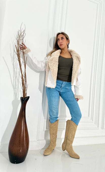 Detalles Suede Cowgirl Boots