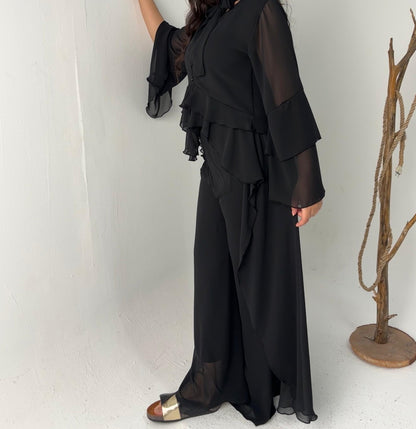 Ruffles Set-black