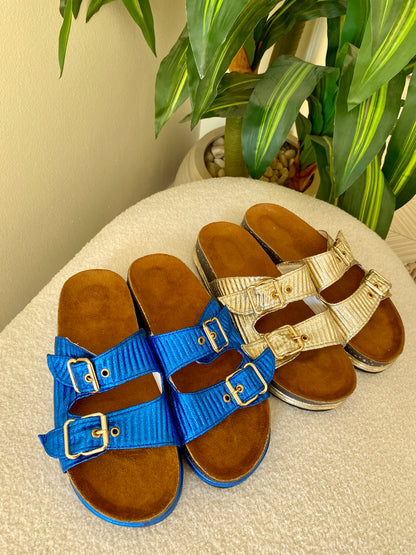 Everyday Platform Slippers-Blue