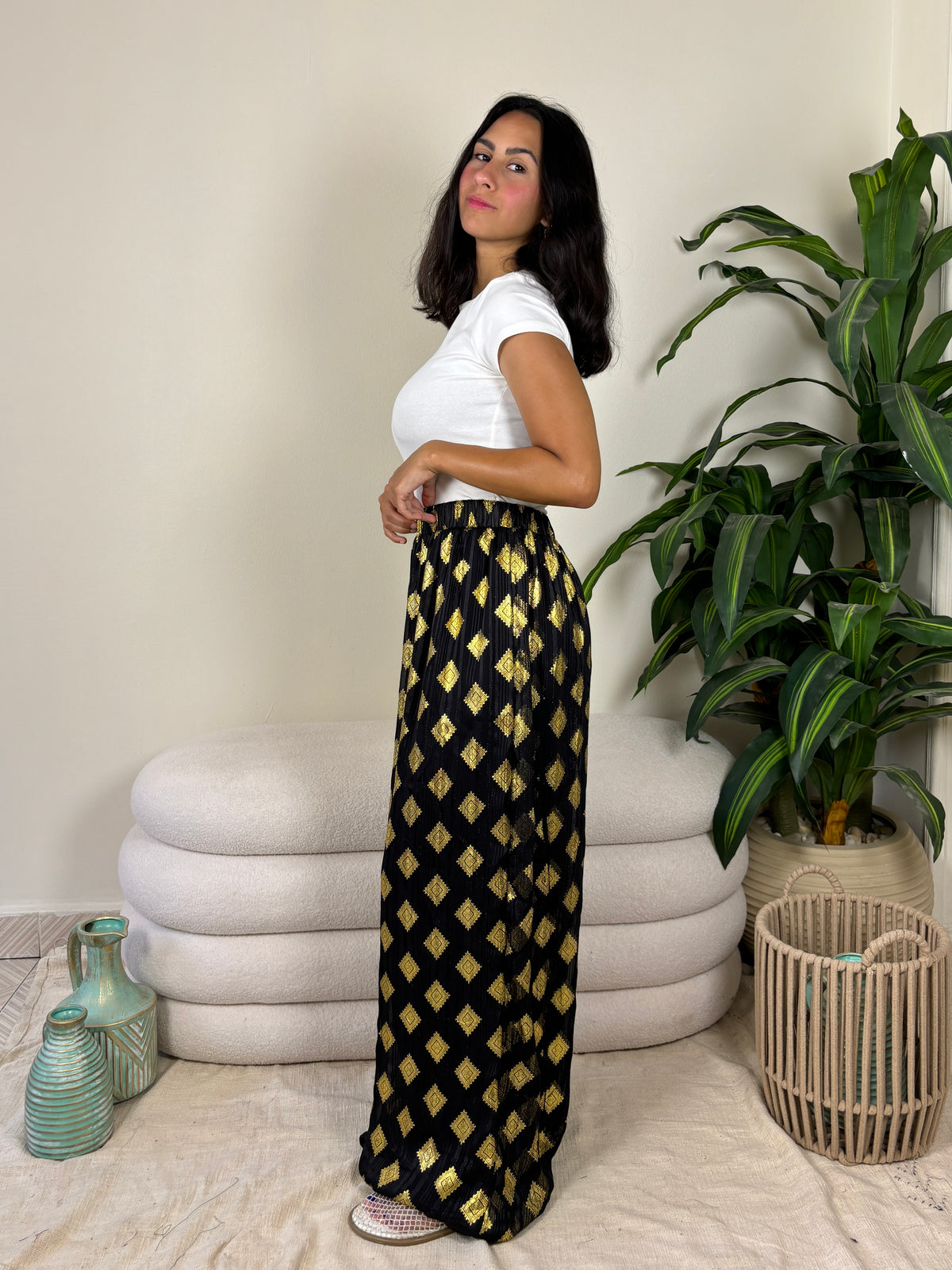Boho pants cotton lined