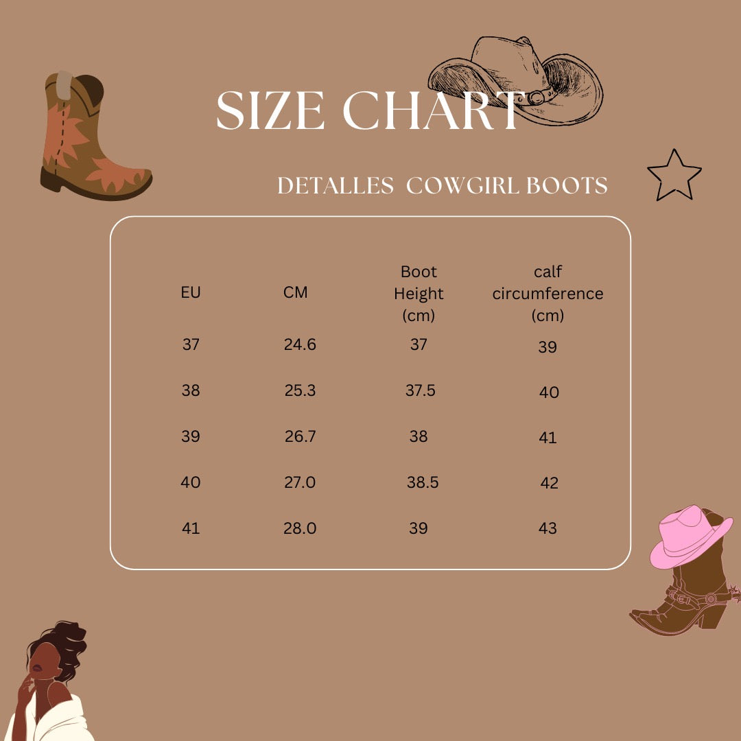 Detalles Suede Cowgirl Boots