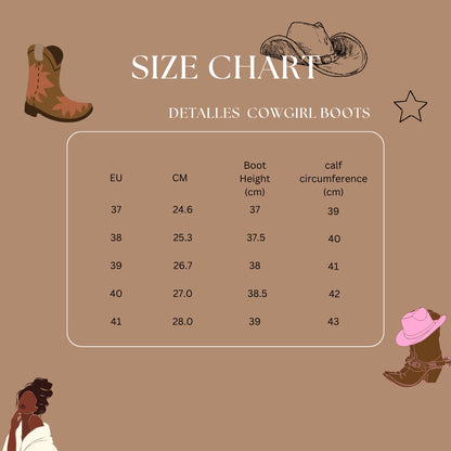 Detalles Suede Cowgirl Boots