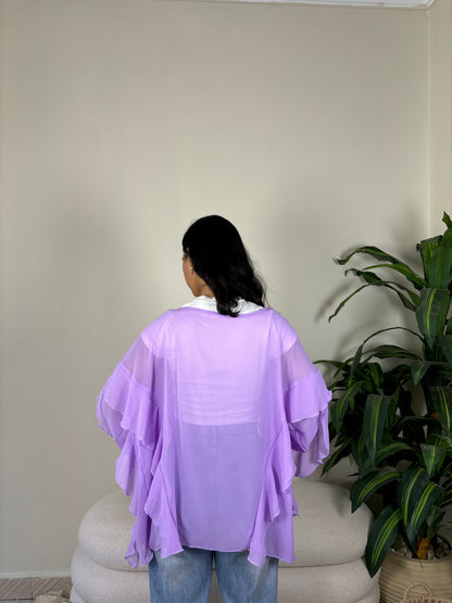 Ruffles kimono-lavender