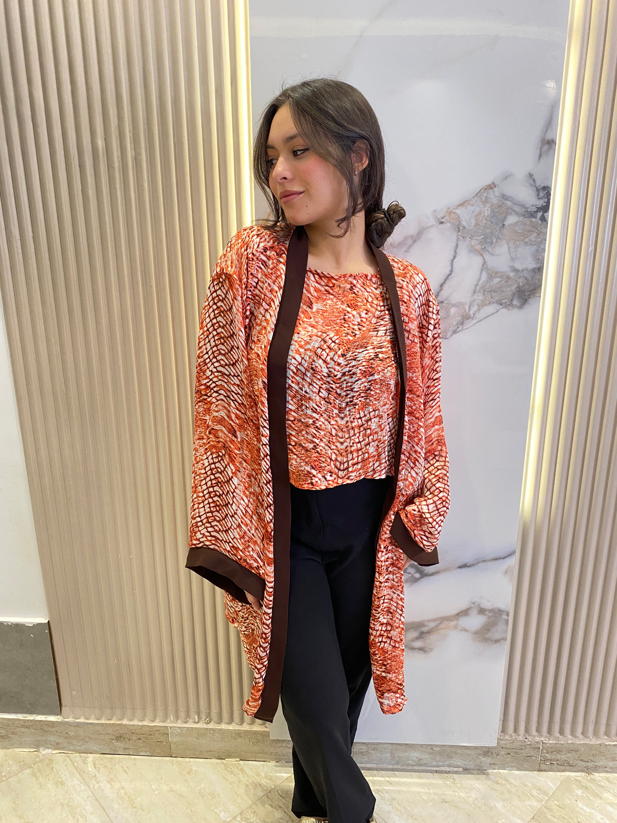 Everyday set-orange print
