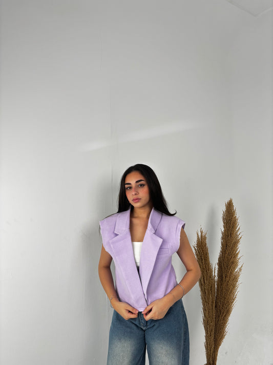 Organic cotton vest-violet