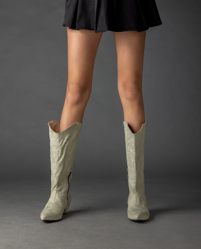 Detalles Suede Cowgirl Boots