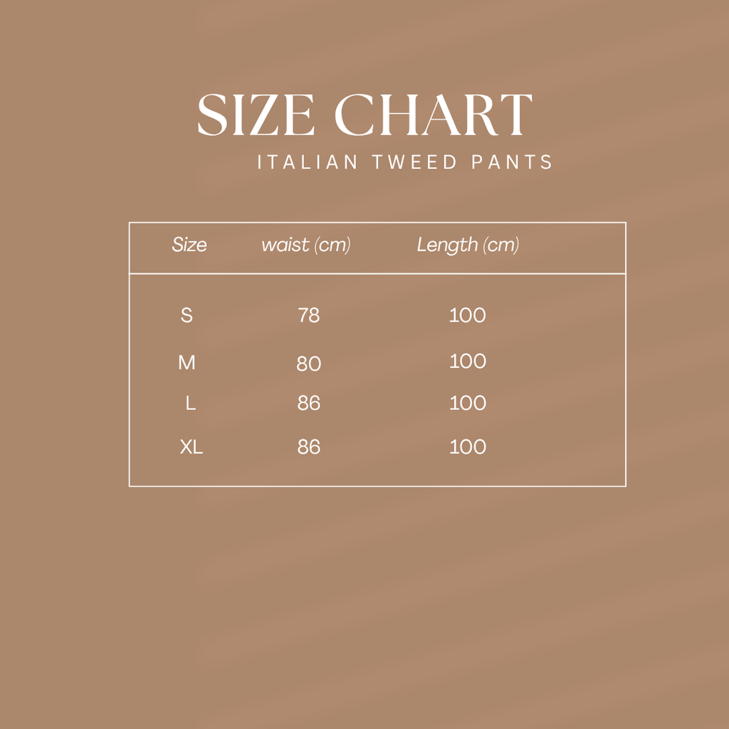 Italian Tweed Pants with Egyptian Cotton Lining