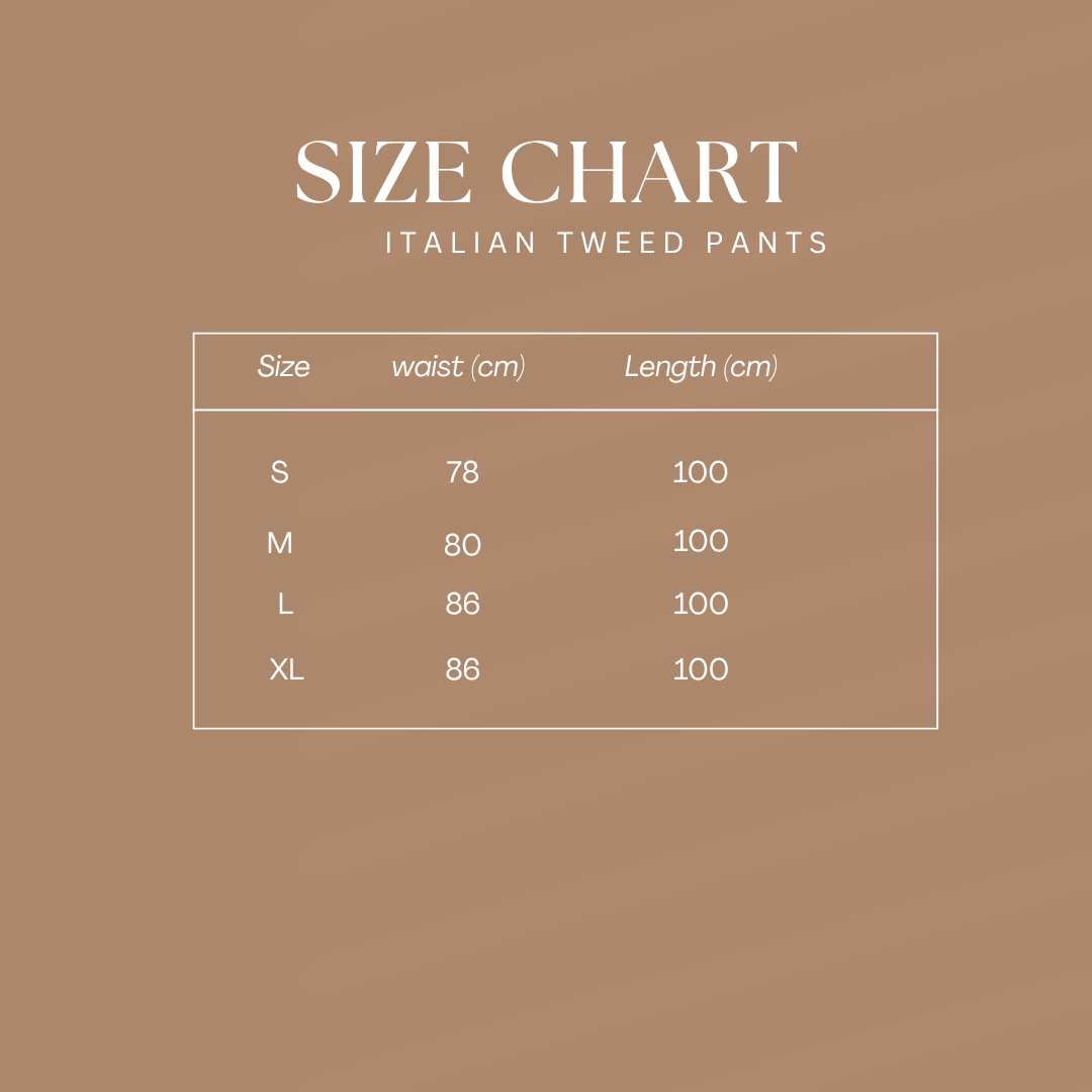 Italian Tweed Pants with Egyptian Cotton Lining