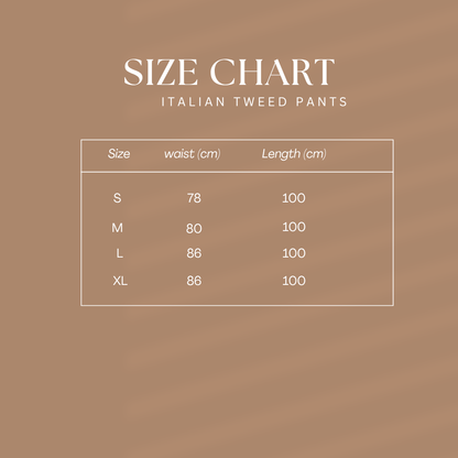 Italian Tweed Pants with Egyptian Cotton Lining