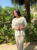 Lazy linen pants-beige