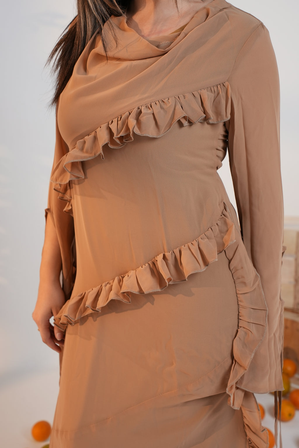 Chiffon Ruffles Dress