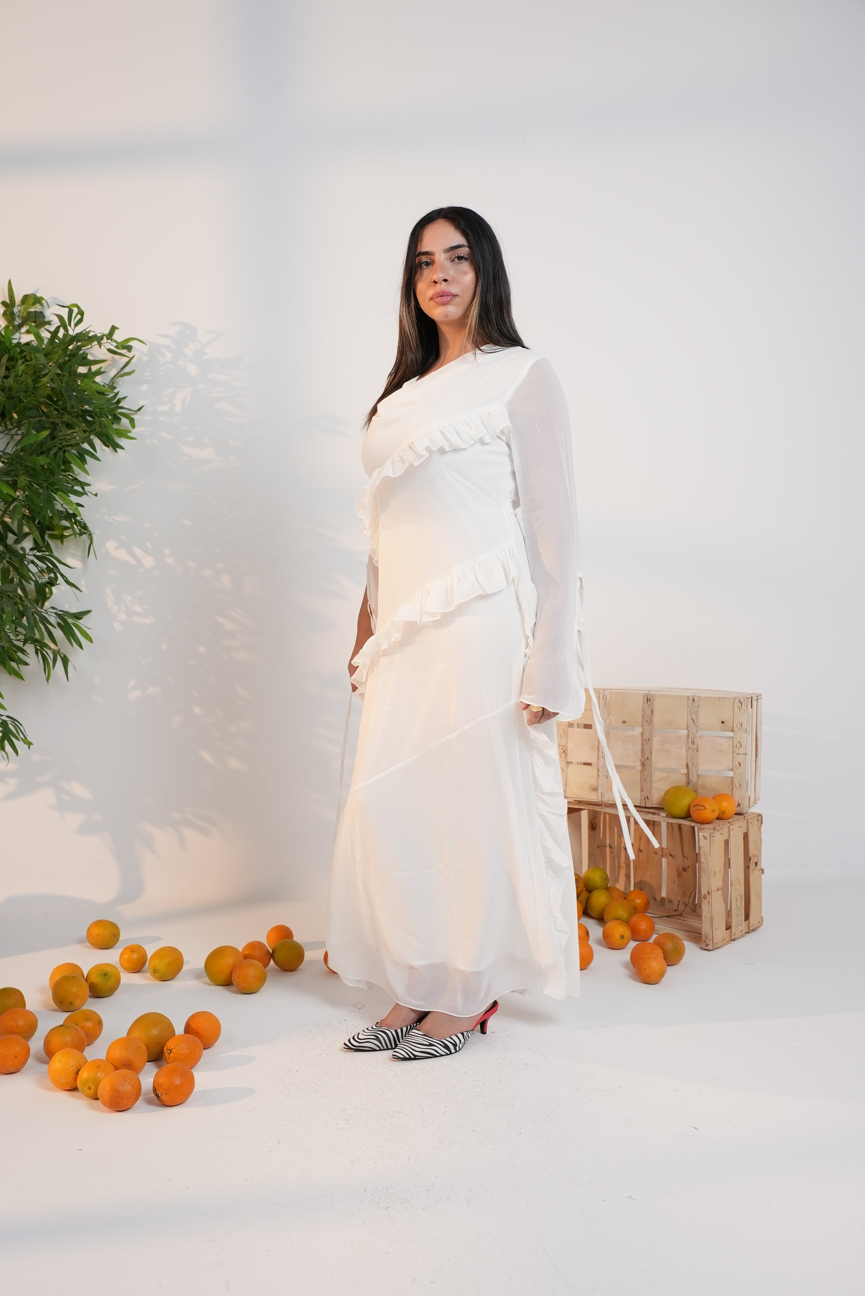 Chiffon Ruffles Dress