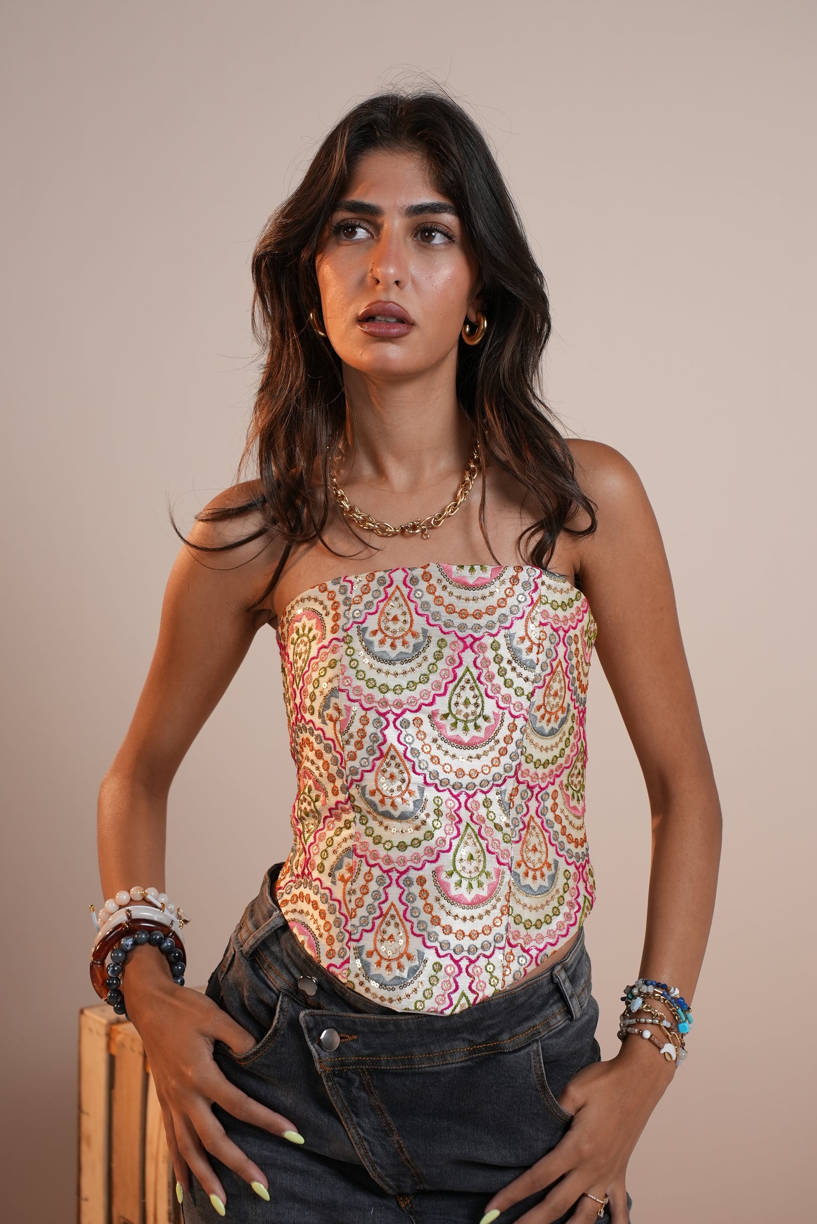 Peacock Corset