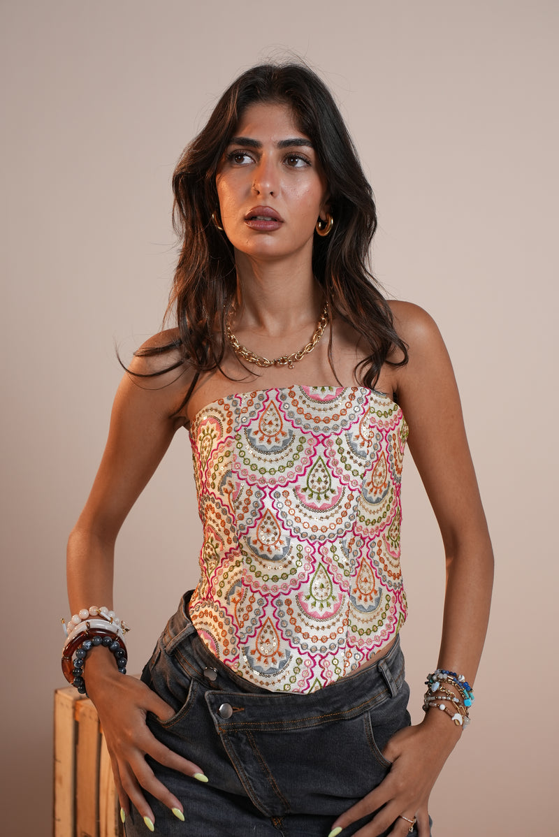 Peacock Corset