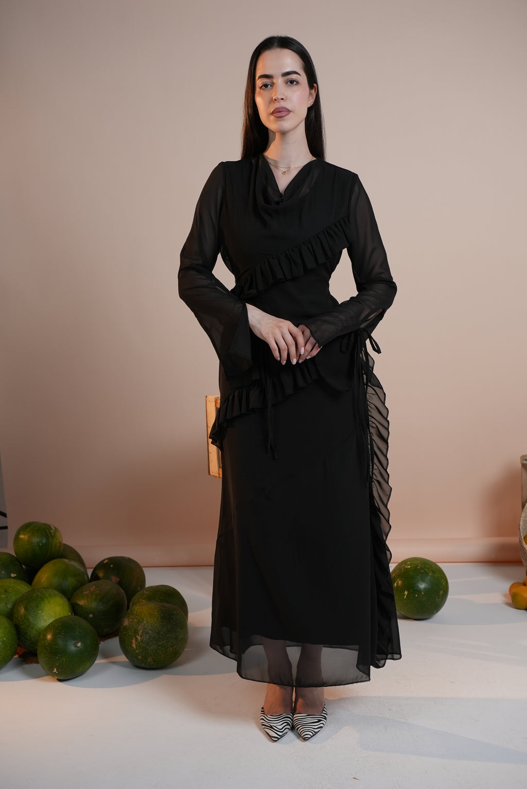 Chiffon Ruffles Dress