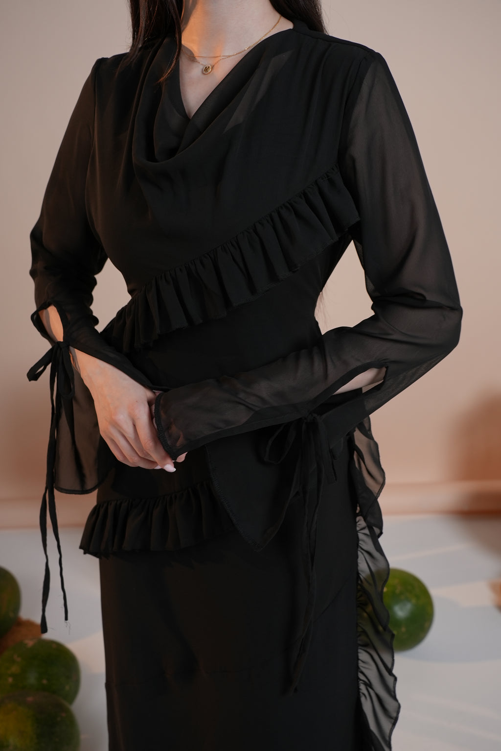 Chiffon Ruffles Dress