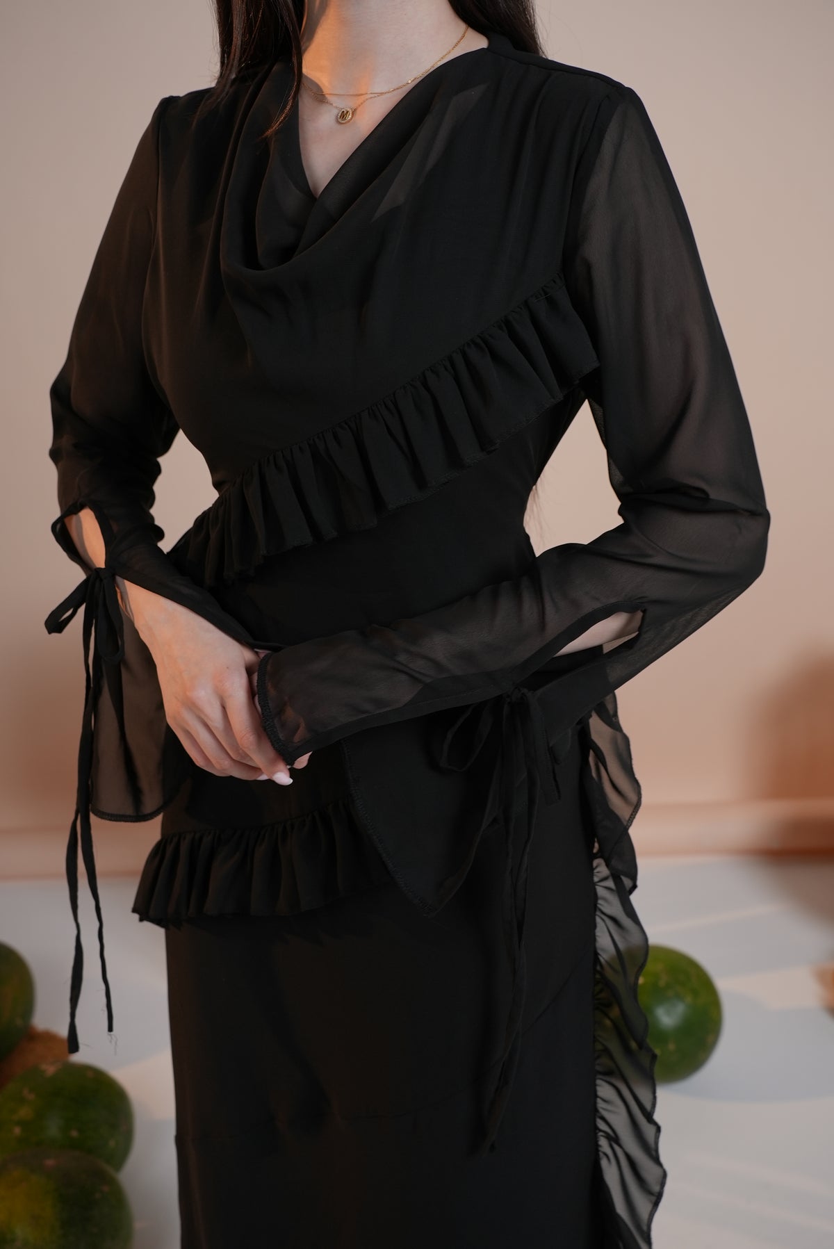 Chiffon Ruffles Dress