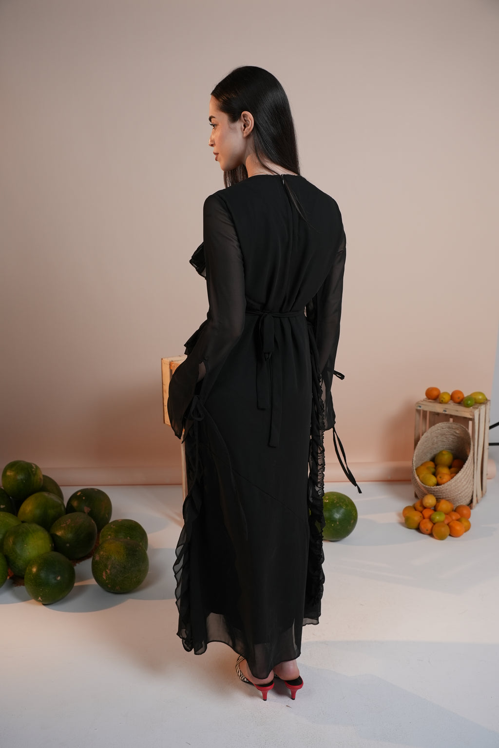 Chiffon Ruffles Dress