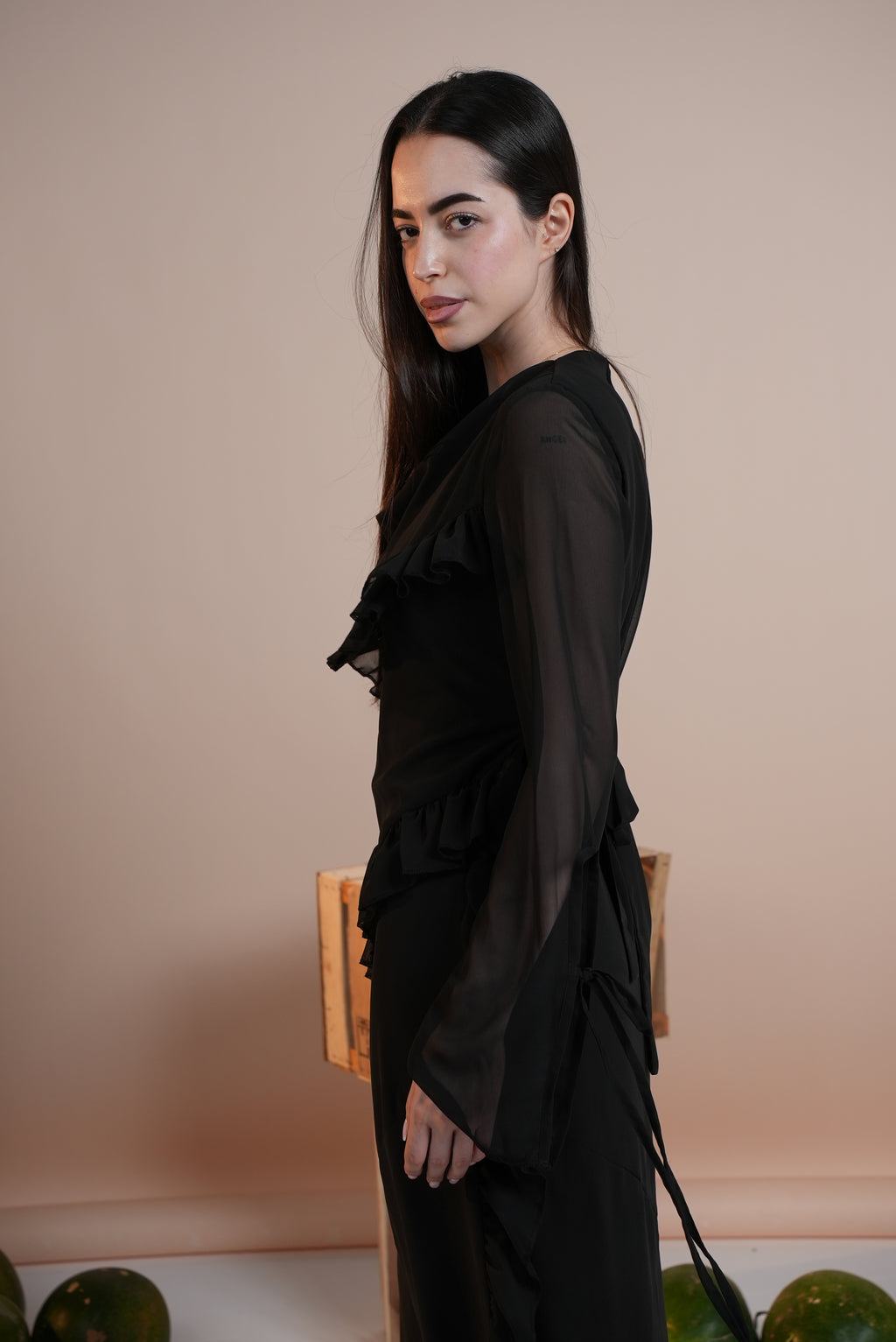 Chiffon Ruffles Dress