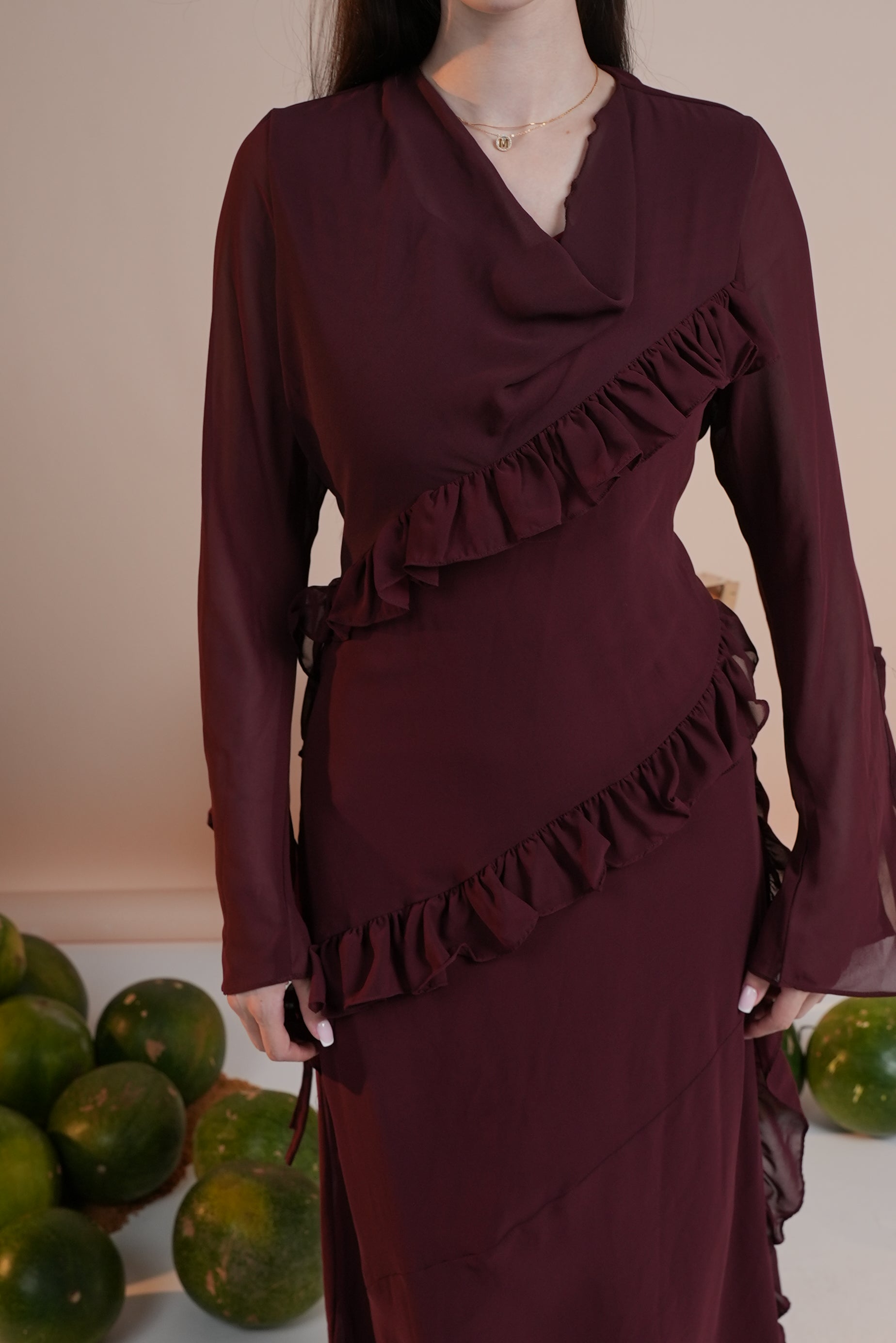 Chiffon Ruffles Dress