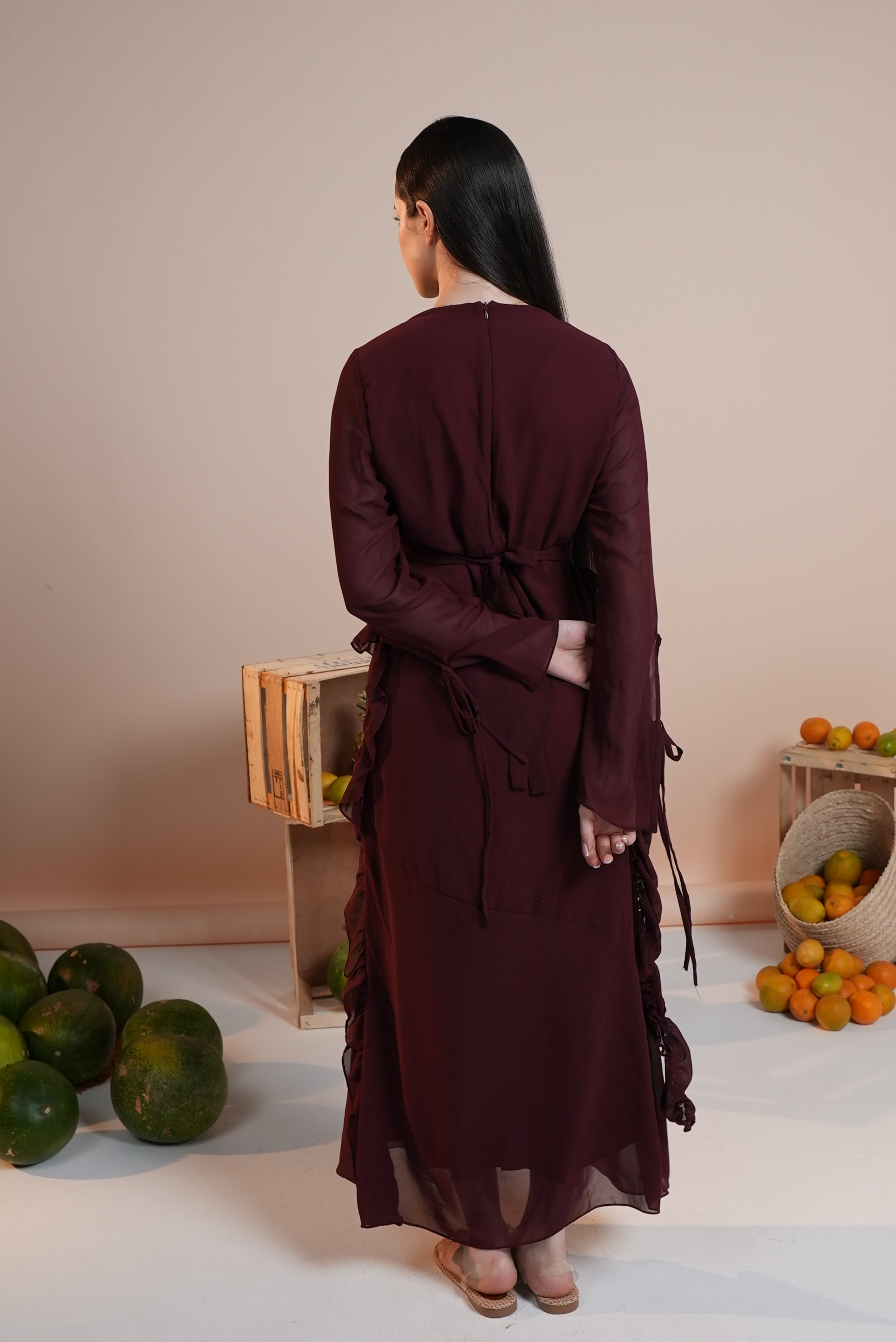 Chiffon Ruffles Dress