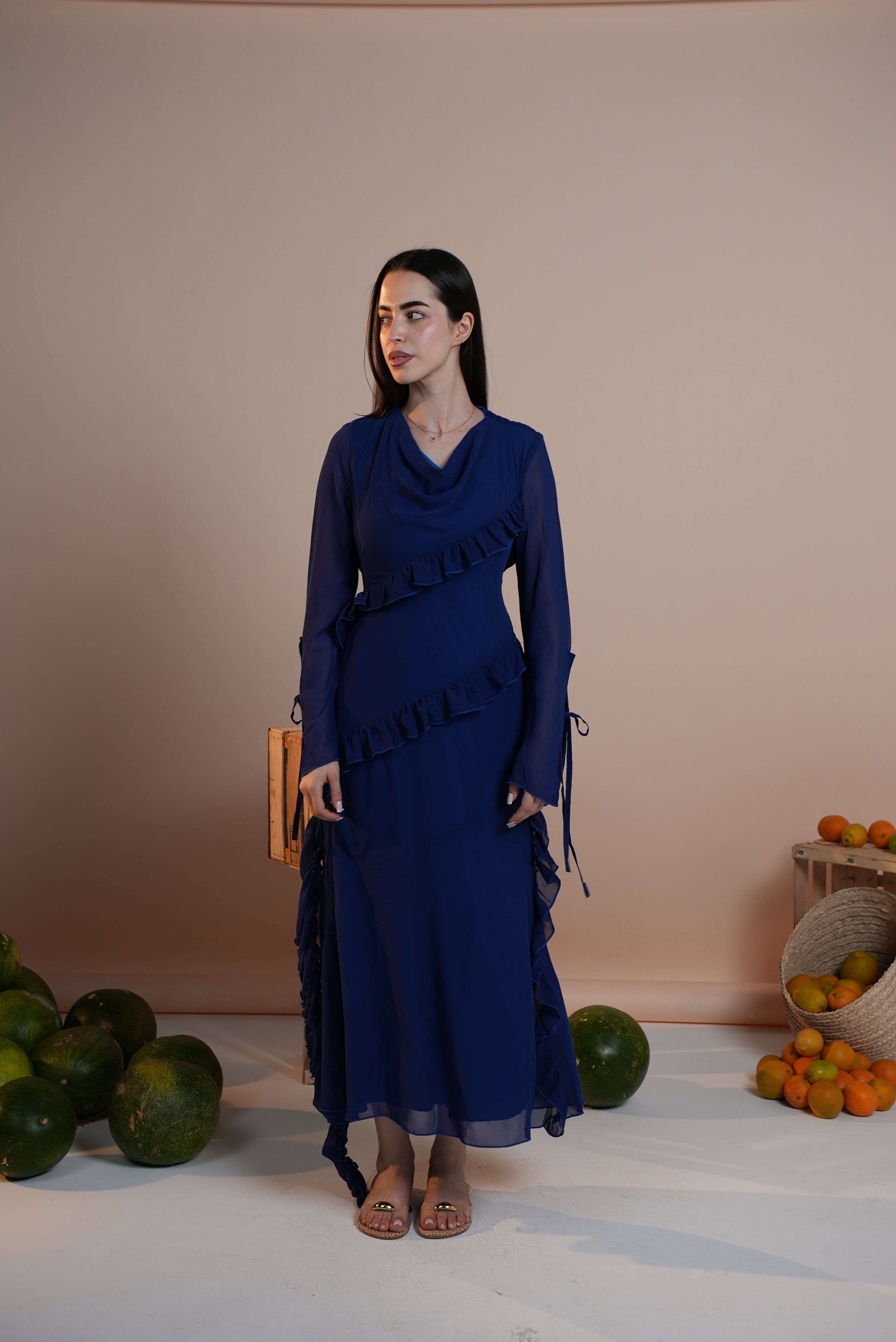 Chiffon Ruffles Dress