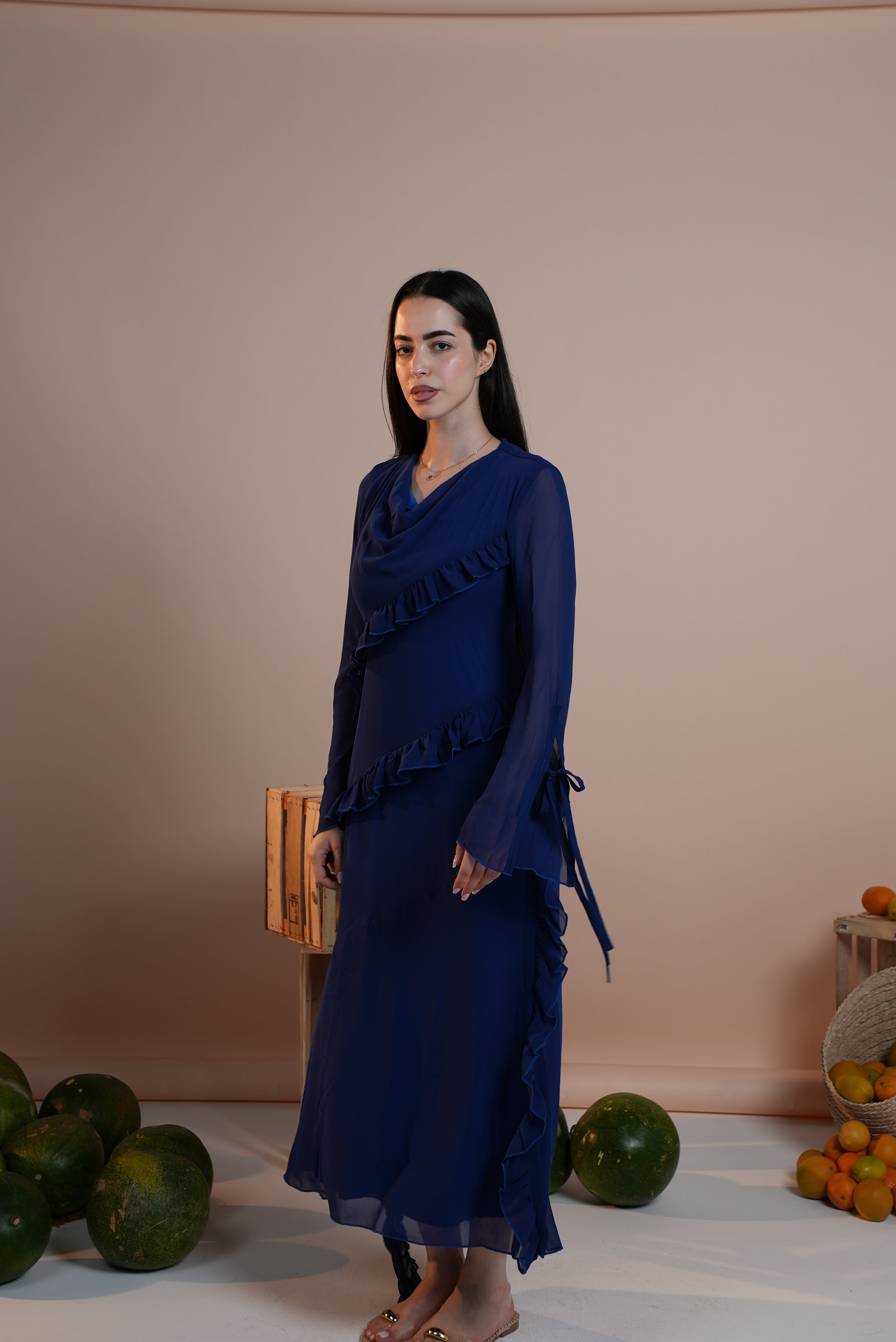 Chiffon Ruffles Dress