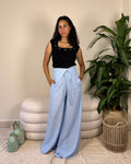 Tally pants-light Blue x silver