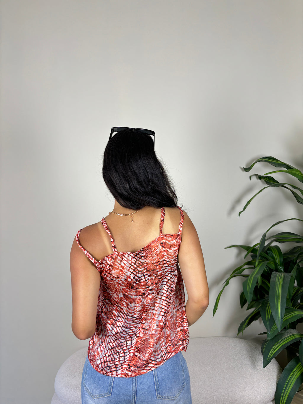 Everyday Top-orange print