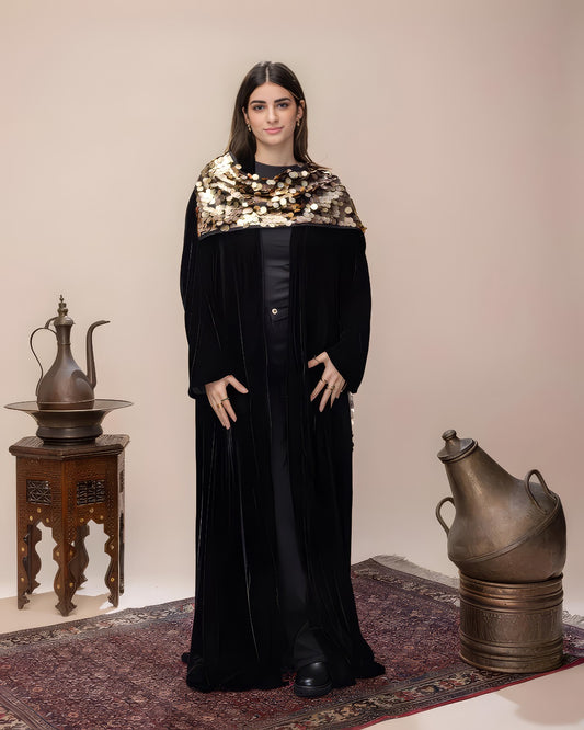 Sparkle All Ramadan Kaftan - Black