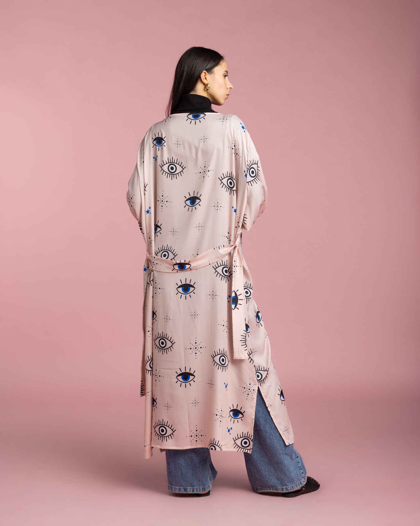 Open Cape Kimono - Rose