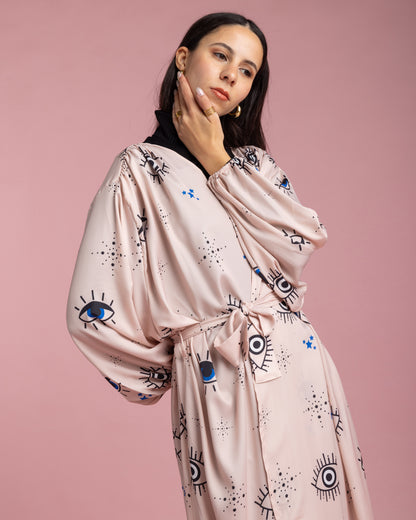 Open Cape Kimono - Rose