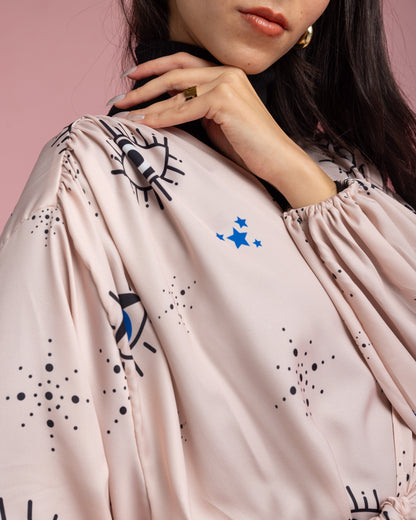 Open Cape Kimono - Rose