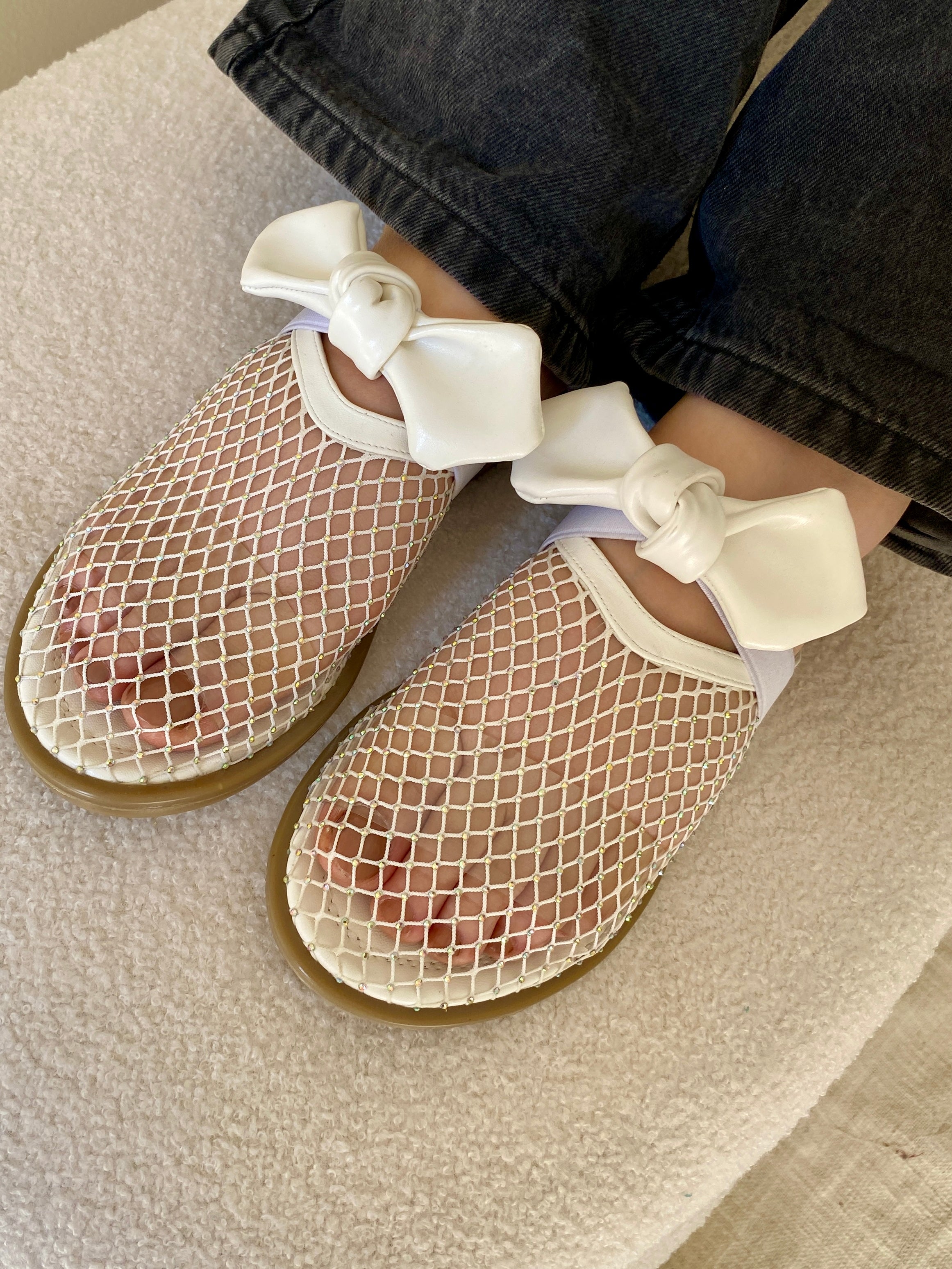 Ami Diamond Mules-White