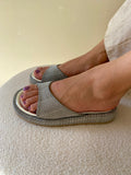 Sparkle Plaits Slipper - Silver