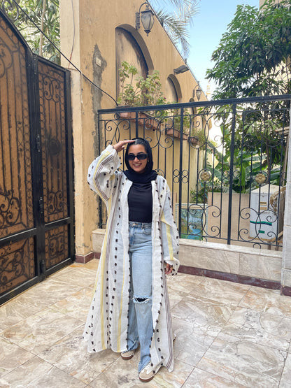 Old Cairo Kimono - Brown x Yellow