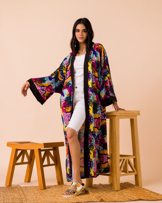 Cats in the Wild Kimono