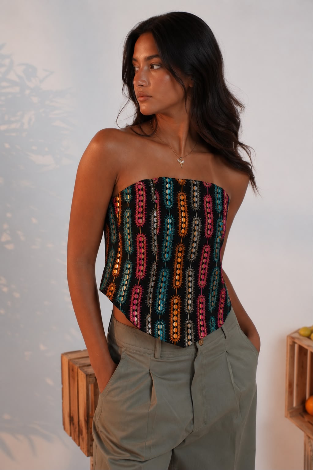 Black Sequin Corset