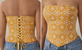 Starry Night Corset-mustard yellow