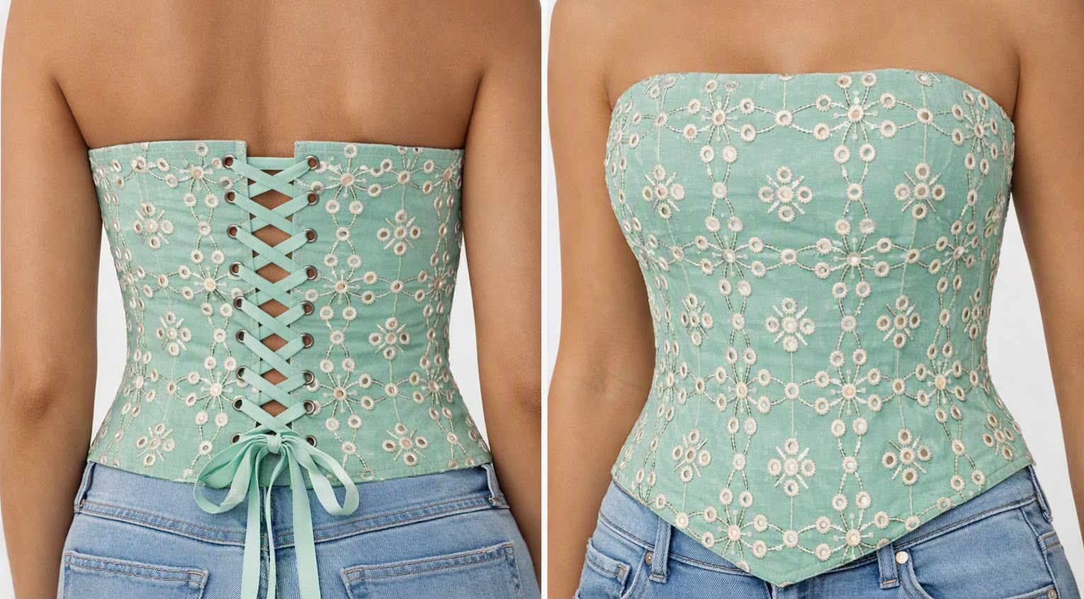 Starry Night Corset-ocean blue