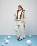 Gabardine Jacket x Cotton Hoodie