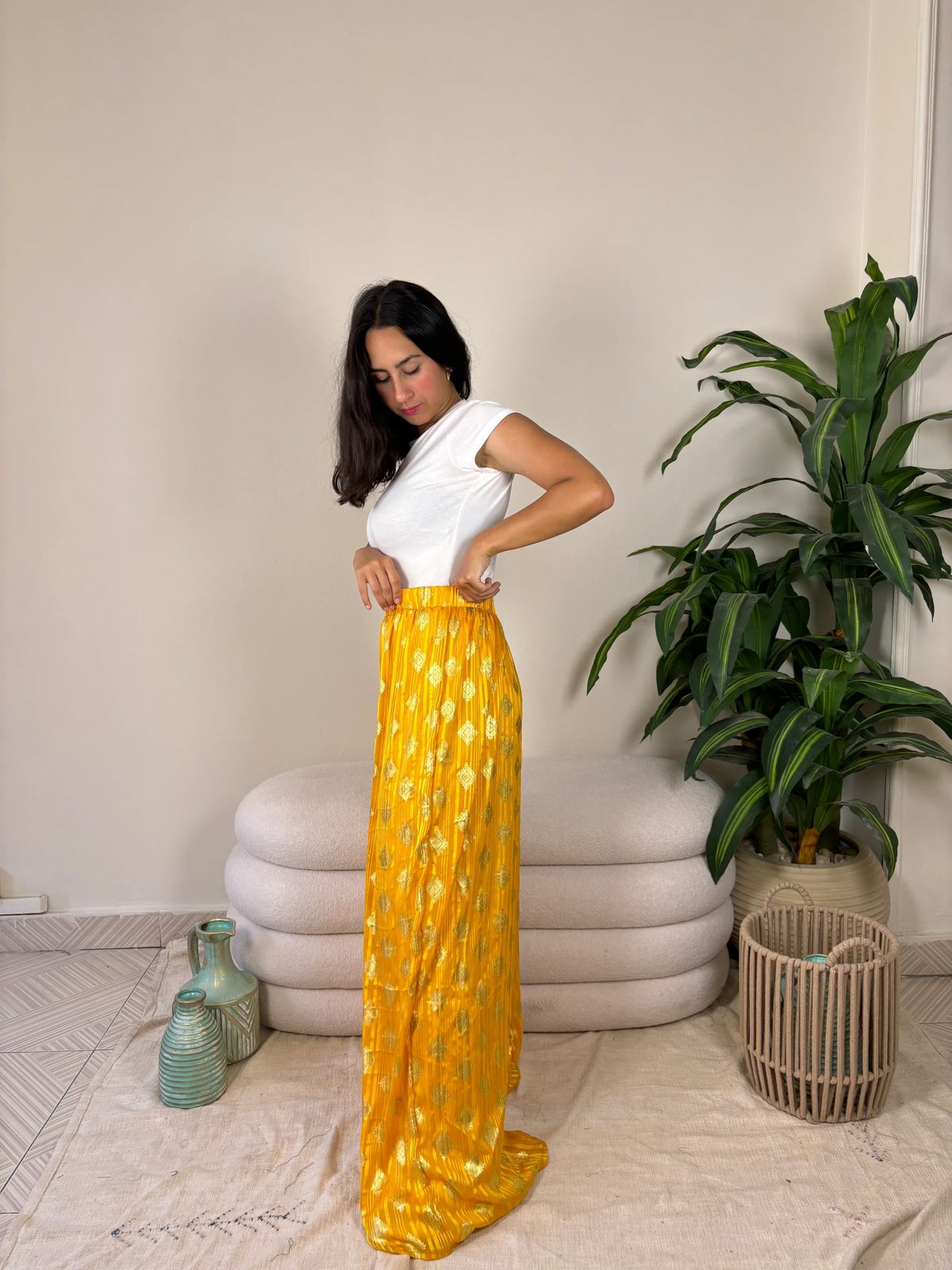 Boho pants cotton lined