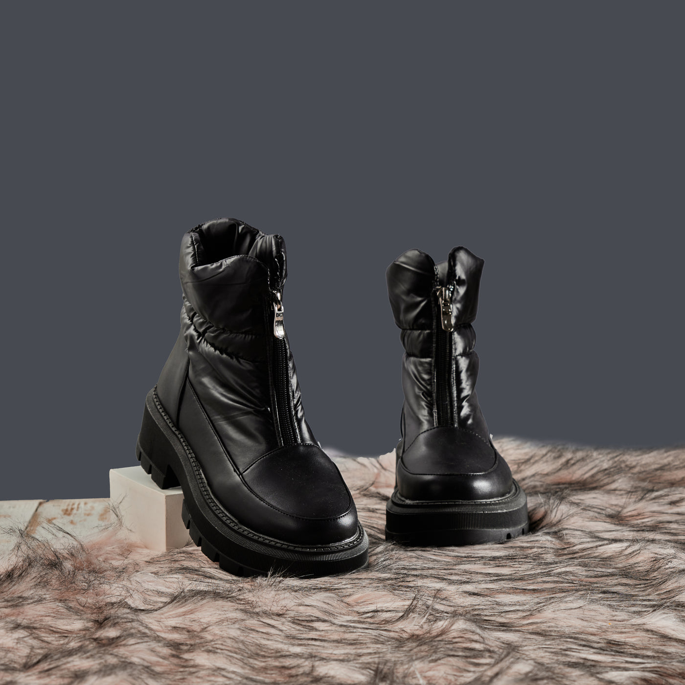 Puffer Boots - Waterproof Puffer Material