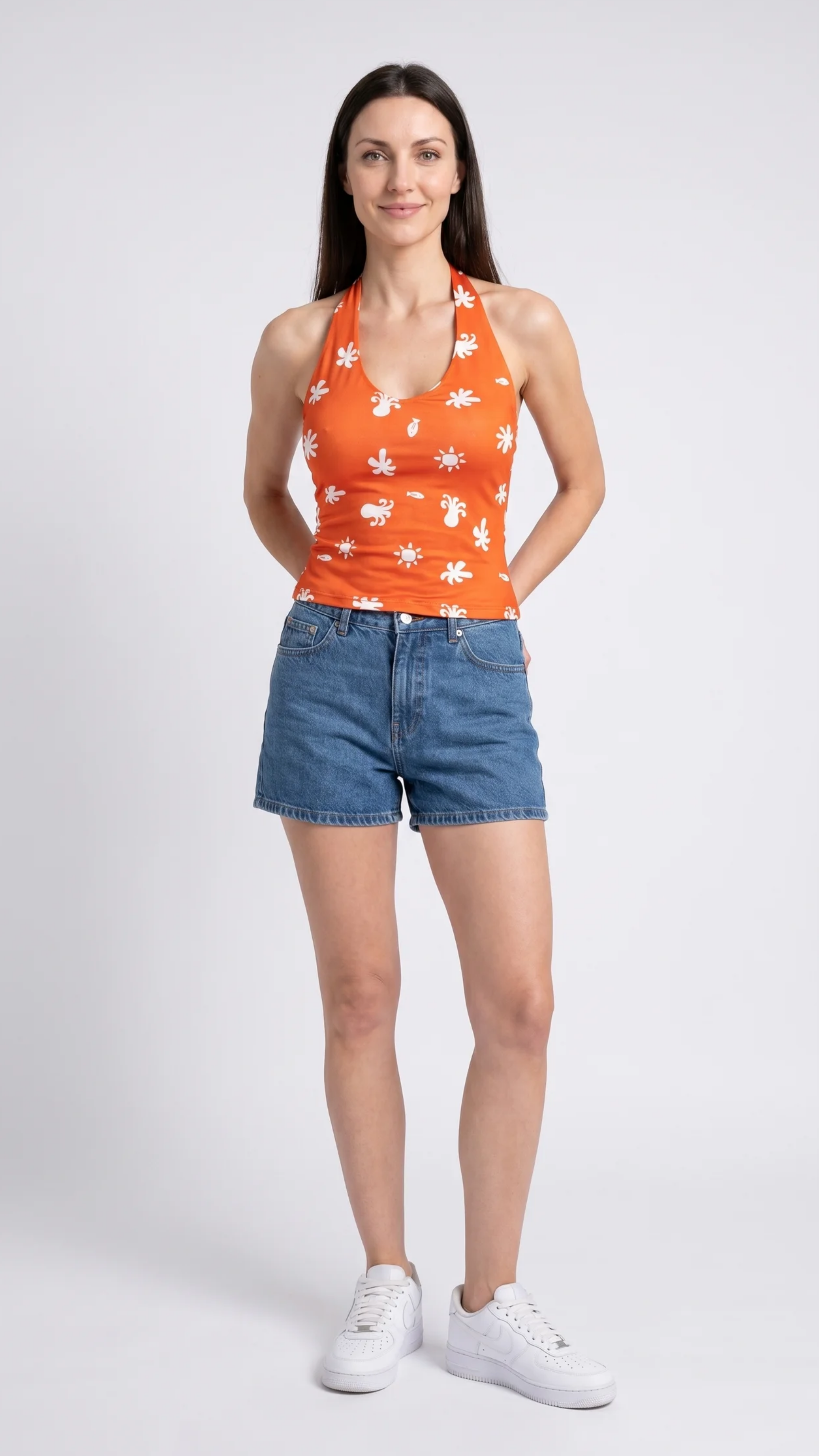 Printed Sling back Top