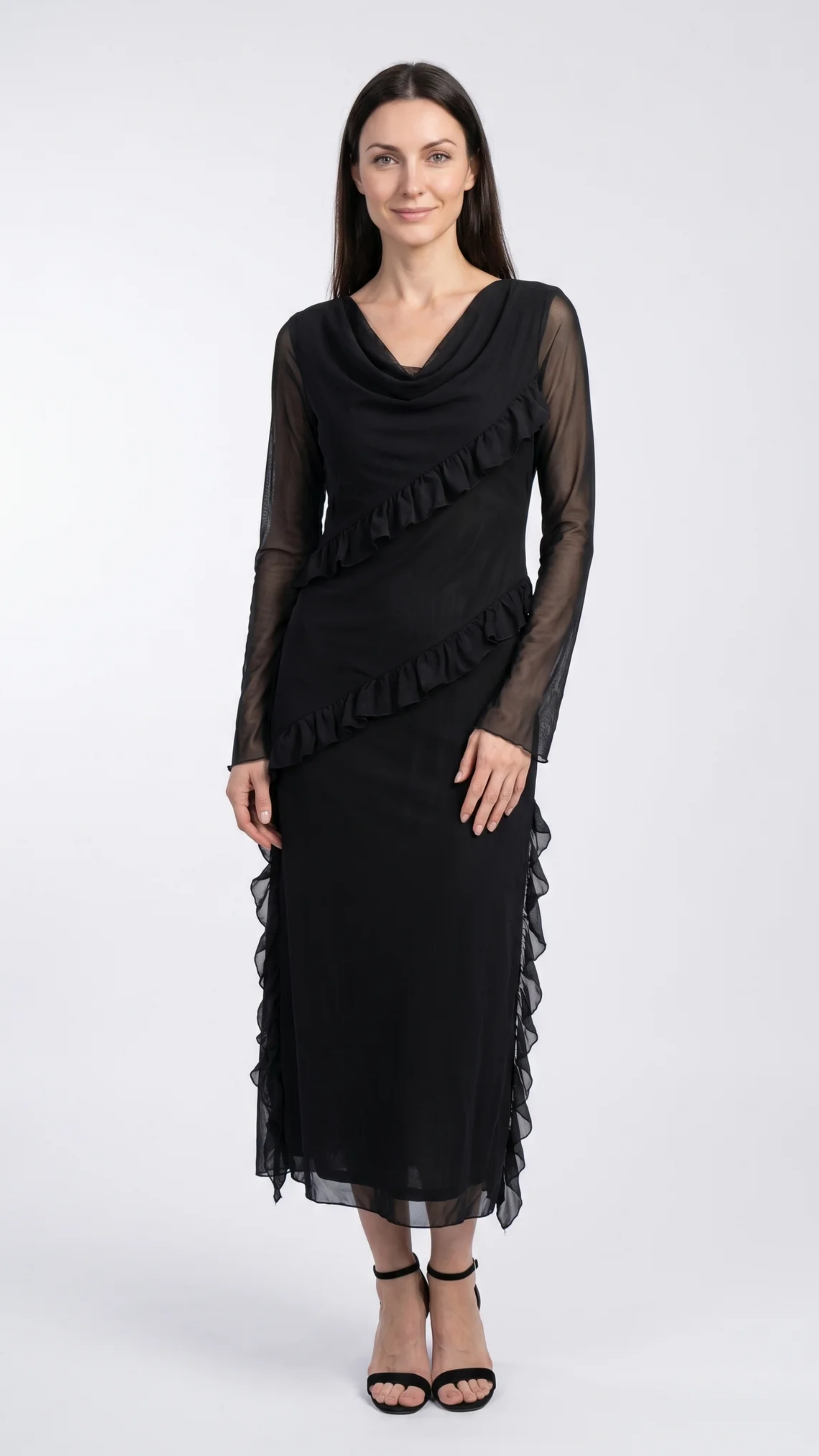 Chiffon Ruffles Dress