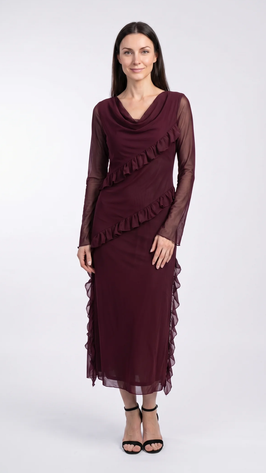 Chiffon Ruffles Dress