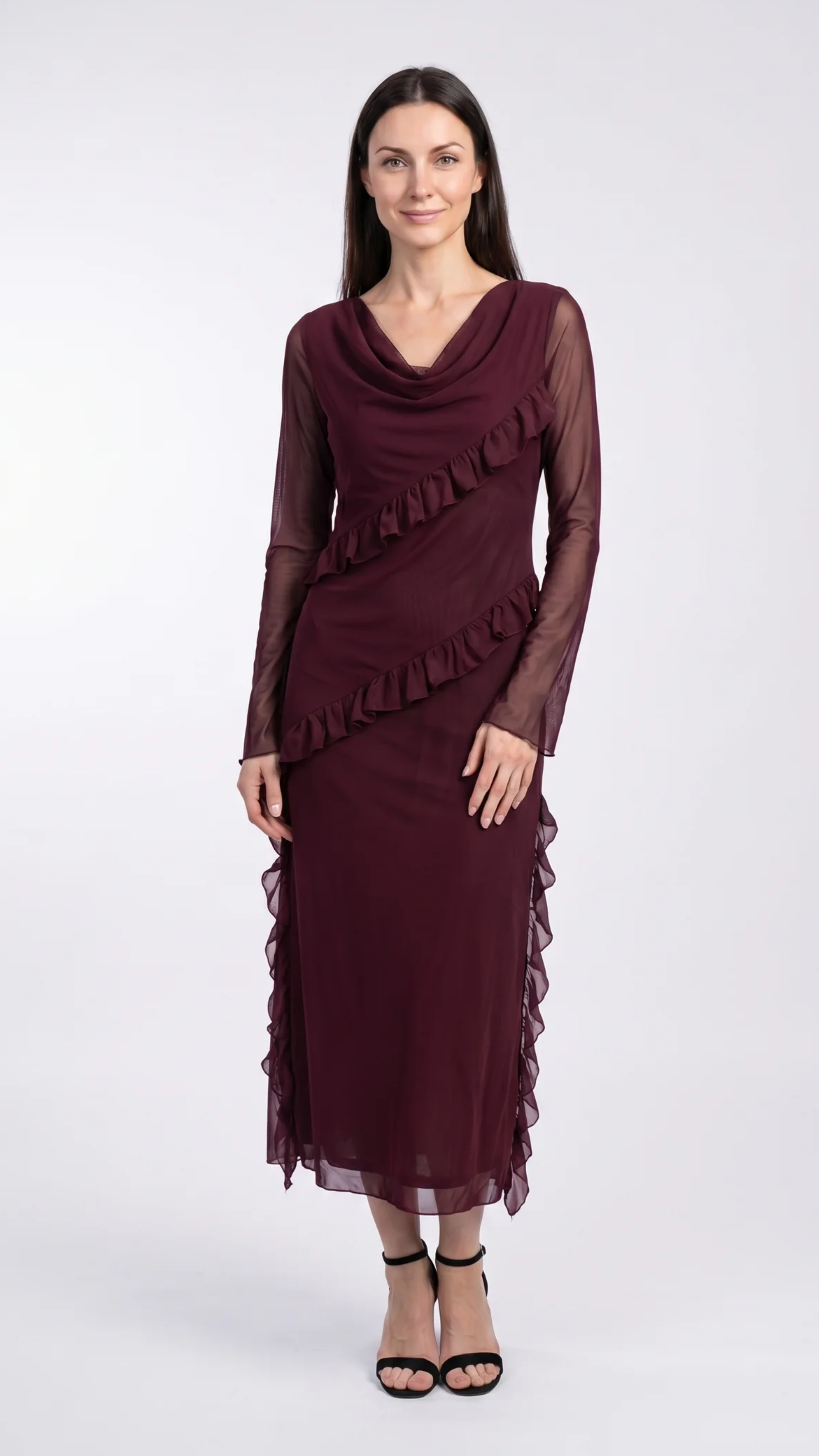 Chiffon Ruffles Dress
