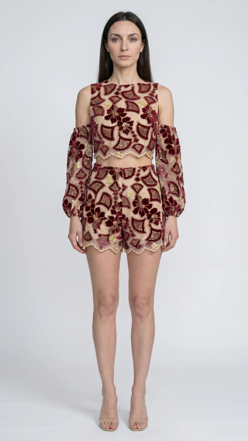 Dentelle Embroidered Set