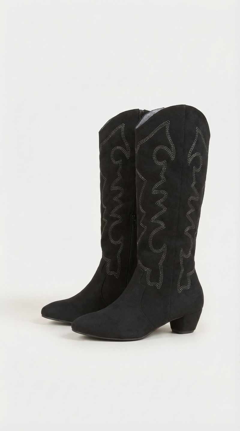 Detalles Suede Cowgirl Boots