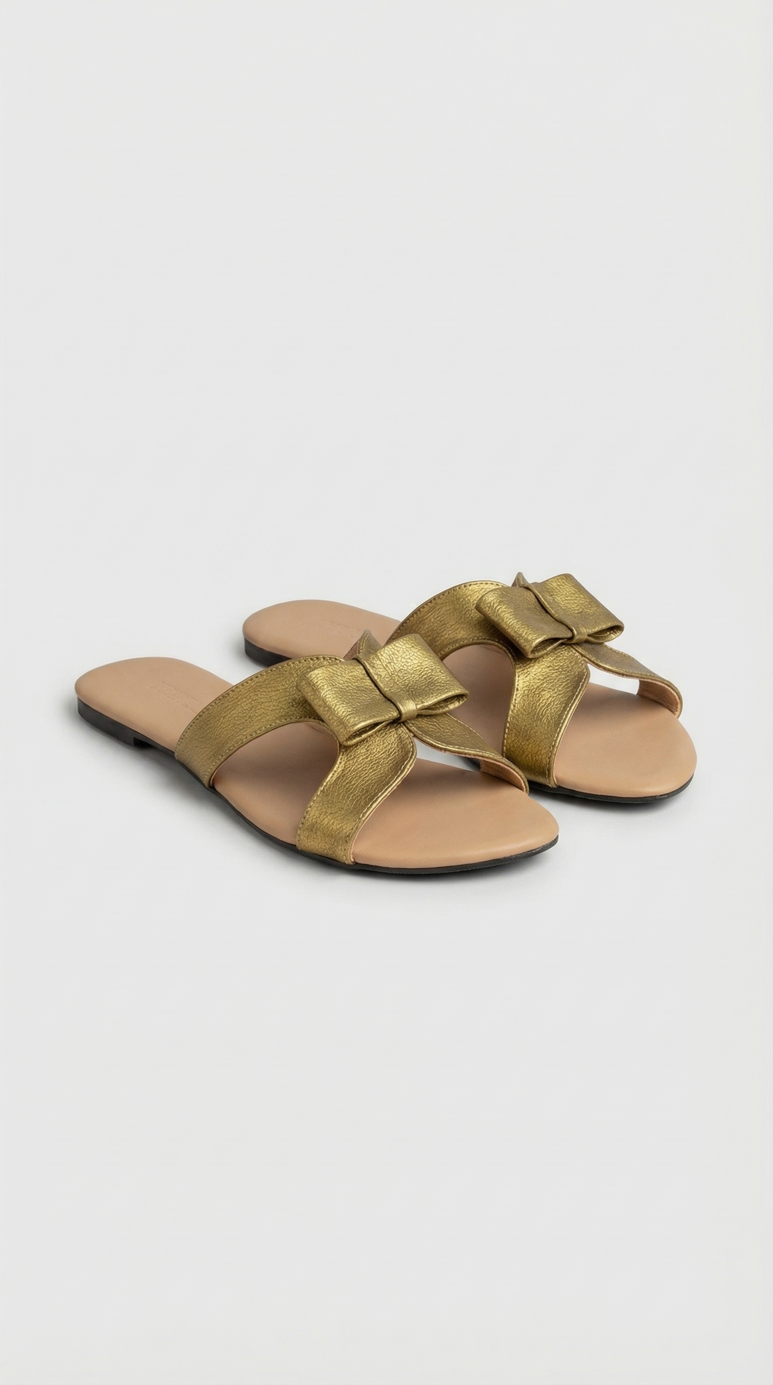Ananas Bow Slipper -Gold